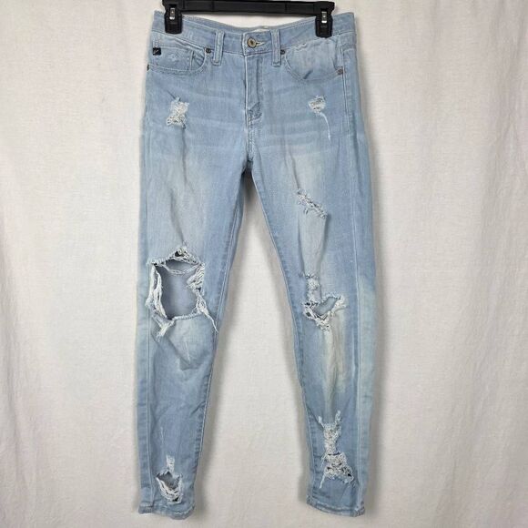 KanCan Light Wash Distressed Skinny Jeans Sz 5/26 - Picture 1 of 9